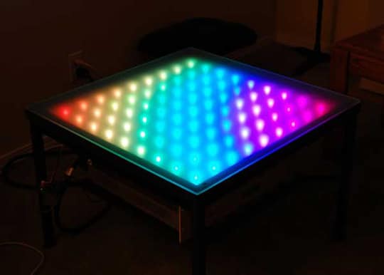RGB LED table