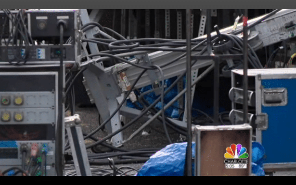 from WCNC Charlotte - Shelby stage collapse photos