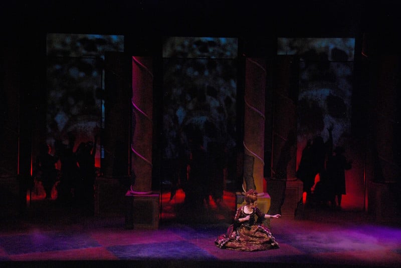 Don Giovanni-Scenic, Lighting, and Projection by Me. Costumes and photograph Kasey Allee-Foreman, Director William Ferrara
