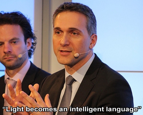 "Light becomes an intelligent language"