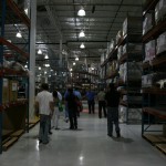 A warehouse aisle