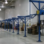 The powder coating oven rack system