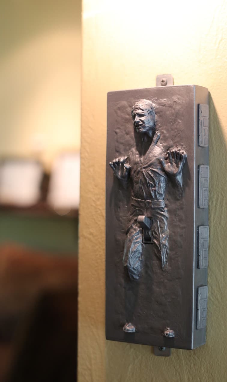 Han Solo in Carbonite Talking Clapper Night Light switch